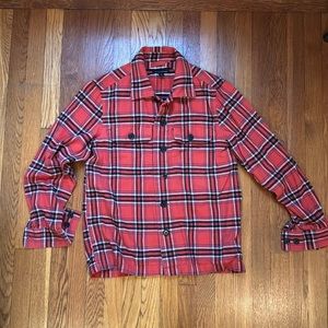 Red plaid over shirt flannel